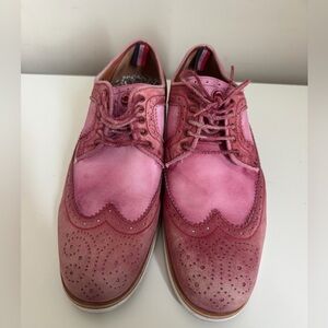 Nobrand Men’s Pink Leather Brogue Oxfords - EU 45